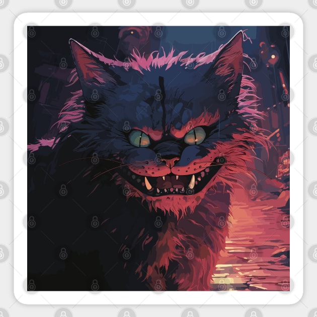 Cheshire Cat Sticker by Ray Crimson